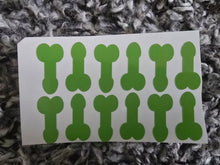 Load image into Gallery viewer, "Dozen Dicks" set of 12 Dick Stickers