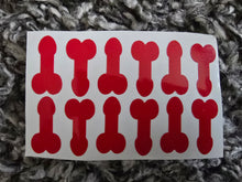 Load image into Gallery viewer, &quot;Dozen Dicks&quot; set of 12 Dick Stickers
