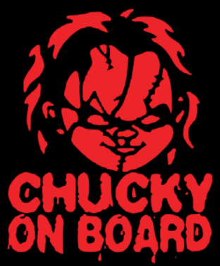 6 inch Chucky on Board Decal