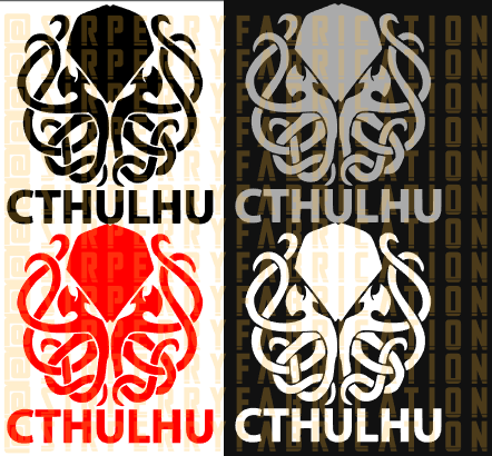 6 inch Cthulhu Decal 3