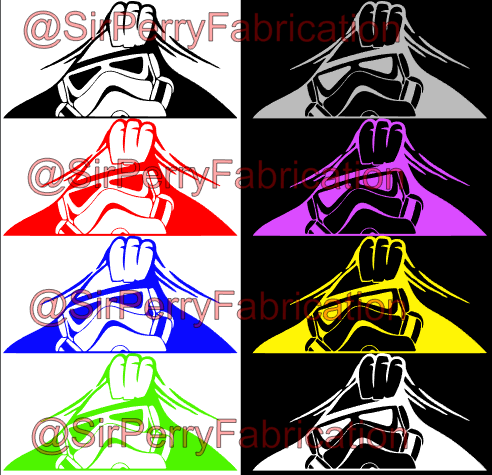 8 inch Peeking Stormtrooper Decal