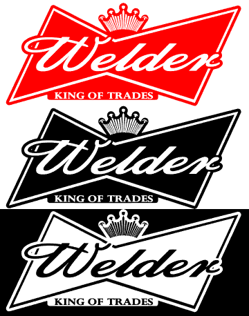 8 inch Welder Bud Decal