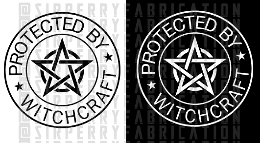 6 inch Protected by Witchcraft Decal